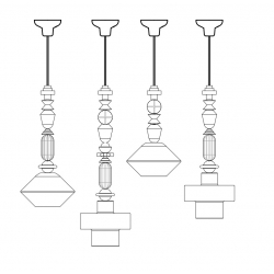 LARIAT CERAMICZNA LAMPA WISZĄCA     C2530 GIA   FERROLUCE